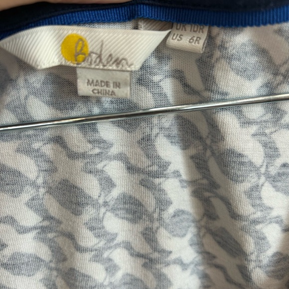 Boden Black and White Patterned Midi Dress, size 6, very slight wear, GUC - Picture 3 of 4